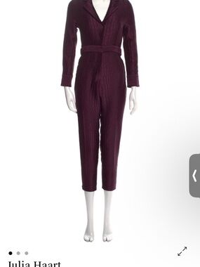 Plum Crocodile Textured Long-Sleeve Jumpsuit 🐊